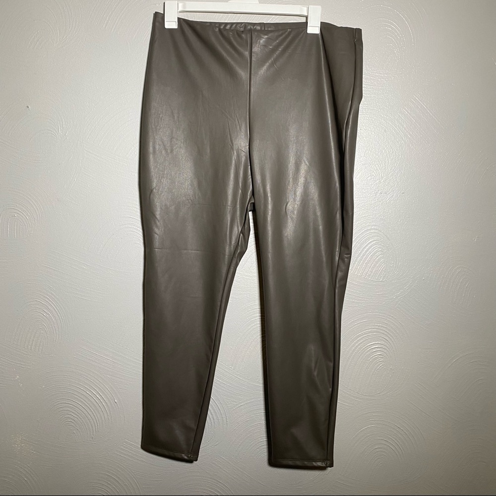 Express | Grey Leather Leggings